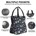 thumbnail image 3 of Pioneer Flower Floral Print Pattern Drawstring Lunch Bag Women - Drawstring Lunch Bag Insulated for Work Office - Stain-Resistant Large Lunchbags for Women with Multi-Pockets, 3 of 6