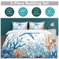 thumbnail image 2 of Ocean Life Coral Reef Duvet Cover Set Bedding Set Polyester Quilt Cover for Bedroom Decoration, 2 of 6