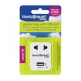 thumbnail image 1 of Adaptador con puerto USB Travel Smart Type A Worldwide, gris, 1 of 1