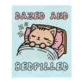 thumbnail image 1 of Dazed And Bedpilled - Cute Sleepy Cat Meme Blanket, 1 of 3