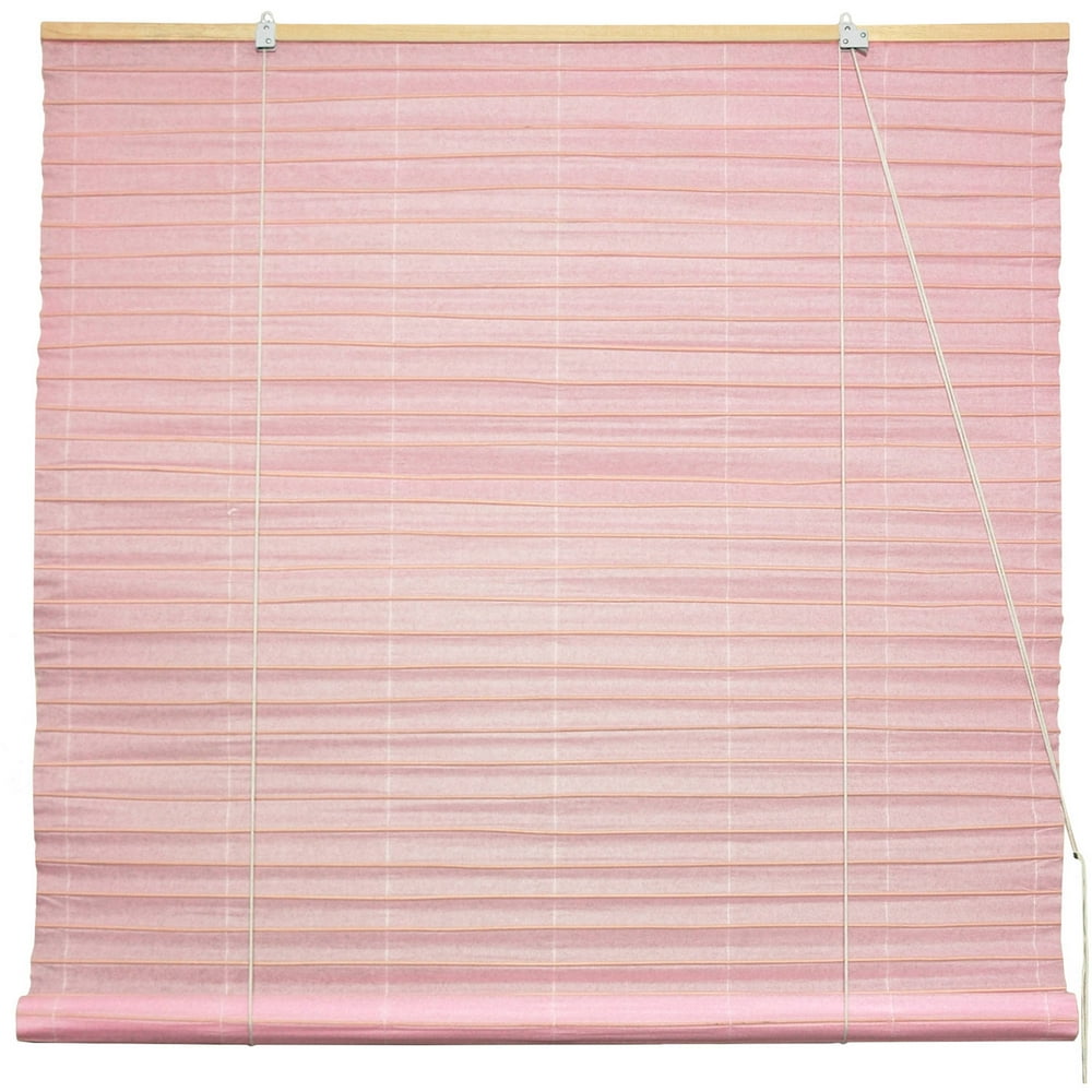 Shoji Paper Roll Up Blinds, Light Pink