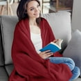 thumbnail image 6 of Bedding Fleece Blanket Queen Size Grey 300GSM Luxury Bed Blanket Anti-Static Fuzzy Soft Blanket Microfiber (120*200 cm), 6 of 9