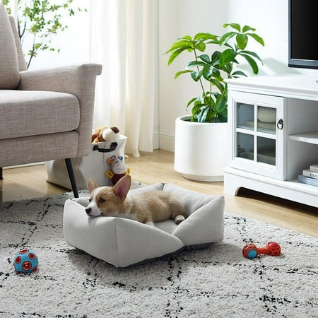 UPC: 0850018680493 | Ellie – Machine washable Small Gray Dog Bed