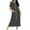 Black, variant on 2025 Lightweight Housecoats for Women Short Sleeve Front Zipper Bathrobes Lounge Loungewear Nightgown with Pockets