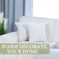 thumbnail image 2 of Square Throw Cushion Covers Pillowcase 18x18 Inch Off White w Zipper Set of 2, 2 of 7