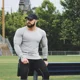thumbnail image 2 of Camisetas de gimnasio para correr para hombre, camisetas de cuello redondo, ropa para hombre, corte ajustado, ajustadas, rojas, FA, algodón regular, manga larga, nueva elasticidad, XXL, 2 of 5