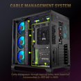 thumbnail image 5 of KEDIERS Gabinete PC ATX Gaming Carcasa para PC Carcasa de Cristal Telado para Juegos con 9 Ventilador ARGB, 5 of 5