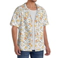 thumbnail image 4 of Naloa Floral1 Men's Loose Fit Cuban Collar Short-Sleeve Shirt with Button-down and Chest Pocket for Everyday Wear Outings - Small, 4 of 7