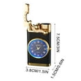 thumbnail image 3 of Windproof Lighter under $5! CQCYD Dual Flame Windproof Lighter with Quartz Watch, Refillable Butane Torch Lighter, Metal Blue Flame Cigar Lighter, Fashion Accessory Gift for Men, 3 of 6