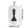 thumbnail image 2 of Stainless Steel Bishop Chess Piece Dog Tag Keychain Circle Ring, 2 of 2