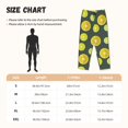 thumbnail image 2 of Pajama Pants Women, Green Yellow Lemon Sweatpants Soft Sleep Lounge Pants, Casual PJ Bottoms Pants with Pockets, 2 of 5