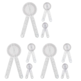 thumbnail image 1 of 9-Piece Goniometer 6/8/12 Inch Occupational Therapy Protractor Tool Measuring Angle Ruler 360 Degree Universal,9 x Goniometer,Transparent, 1 of 6
