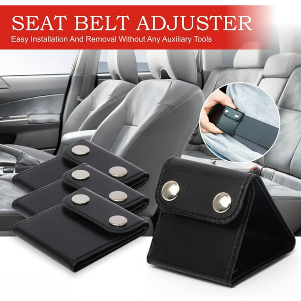 Qisuw Universal Car Seat Belt Clips Covers Pu Shoulder Neck Strap Positioner Vehicle Leather Seatbelt Locking Clip Adjusters For S And Kids Com Qisuw Universal Car Seat Belt Clips, Car Seat Belt Lock Clip Covers