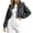 Dark Gray, variant on Girls Short Zip Up Hoodie Jacket Casual Loose Fit Long Sleeve Outerwear Top for Kids Teenagers Everyday Wear Comfortable Coat