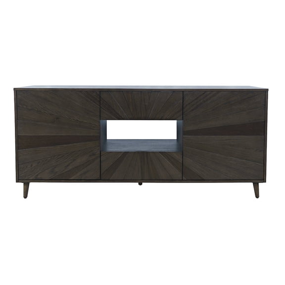 Jofran Reece 70" Mid-Century Modern Starburst TV Stand Console Storage Cabinet