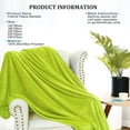 thumbnail image 2 of PiccoCasa 90"x108" Lightweight Blanket Fuzzy Microplush Fleece Bed Blanket, Green Yellow, 2 of 6