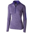 thumbnail image 6 of Holloway Sportswear S Boys ELECTRIFY 1/2 ZIP PULLOVER Purple Heather/Purple 222642, 6 of 7