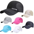 thumbnail image 3 of Men Women Mesh Breathable Baseball Cap Outdoor Fishing Golf Sports Cap Sun Protection Trucker Sun Hat, 3 of 4