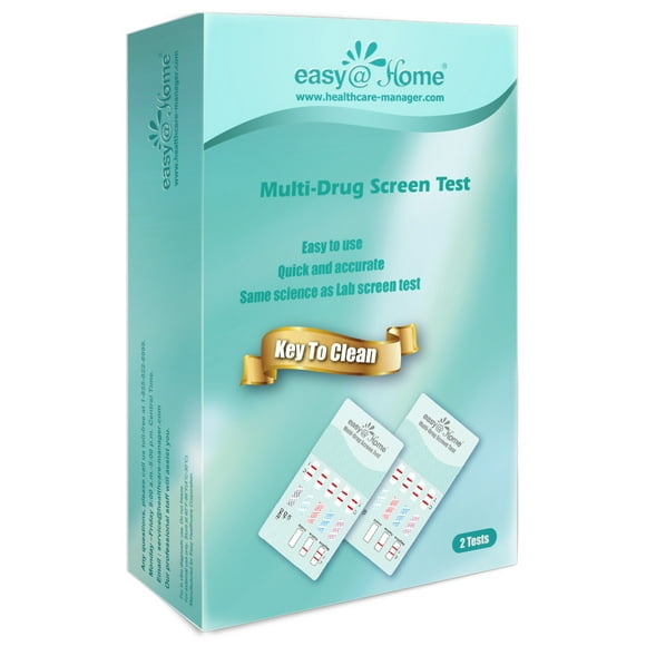EasyHome 12 Panel Instantanée Urine Dip Test de Drogue Kit EDOAP-1124, 2 Pack