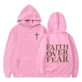 thumbnail image 7 of Toddler Kids Faith Over Fear Letter Print Pullover Hoodie, Cozy Lined Long Sleeve Hooded Sweatshirt For Boys Girls Ages 2-13, 9 Solid Color Options, 7 of 7
