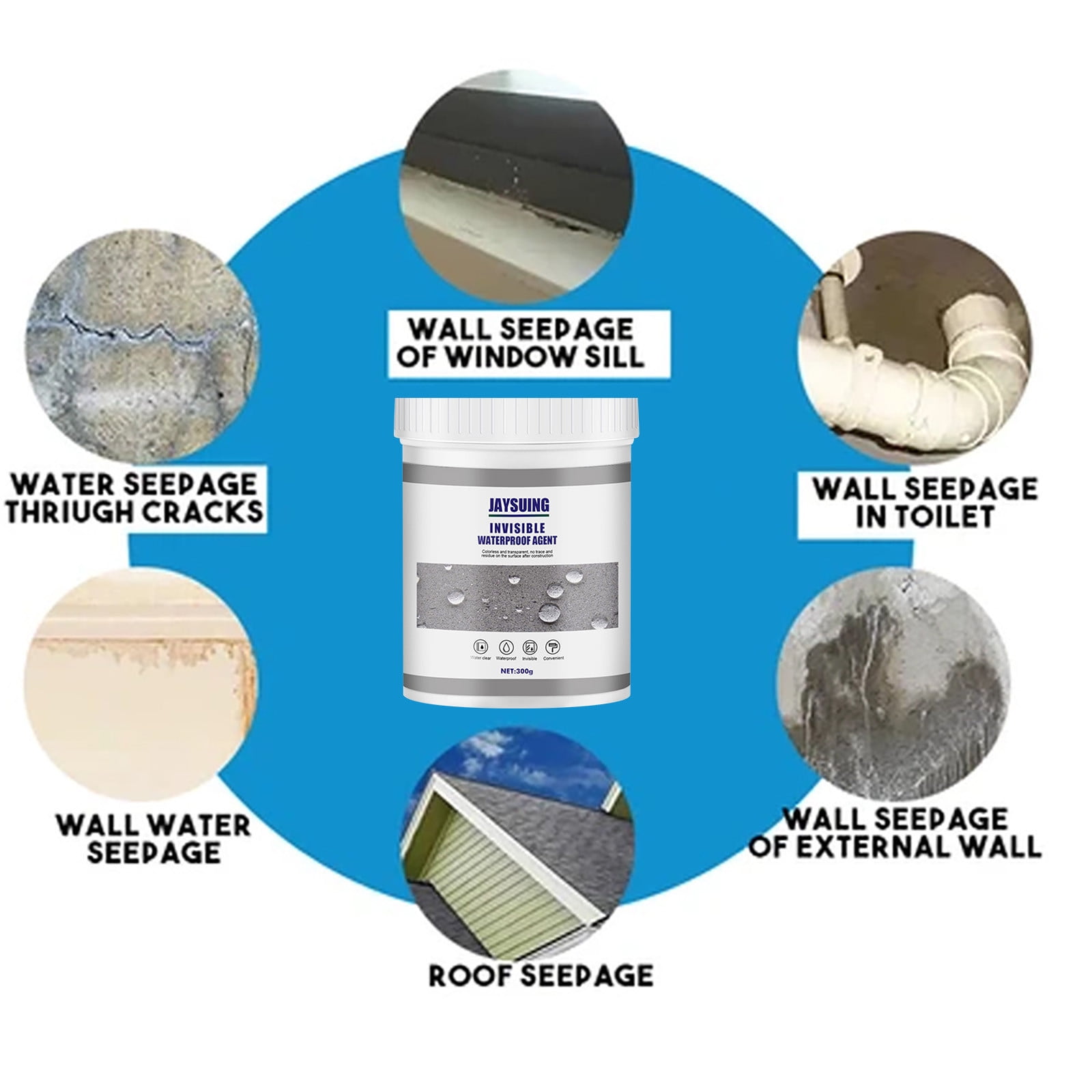 Waterproof Insulation Sealant, 100g Super Strong Jaysuing Invisible  Waterproof Anti-Leakage Agent, Transparent Repairing Leak Waterproof  Adhesive