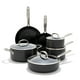 thumbnail image 1 of OXO Juego de ollas y sartenes mejorados de 10 piezas, cerámica antiadherente sin PFAS, utensilios de cocina anodizados duros duraderos, resistente a los arañazos, mango de acero inoxidable, buen agarr, 1 of 5