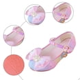 thumbnail image 5 of Staki Flower Girl Shoes Toddler Girl's Bow Mary Jane Dress Shoes Ballet Princess Flats with Rhinestone Strap for Party Wedding School Kid Pink,11.5 Little Kid, 5 of 9