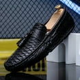 thumbnail image 3 of Men's Casual Loafers Slip On Leather Shoes Lightweight Driving Shoes Moccasins Classic Penny Loafer Flats Boat Shoes Outdoor Walking Shoes, 3 of 10