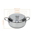 thumbnail image 2 of Deep Fryer Pot Tempura Frying Pan 304 Stainless Steel Flat Bottom Japanese Style Cookware W/Lid & Temperature Control Thermometer, 2 of 9