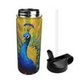 thumbnail image 2 of Fotbe Peacocks Pattern 18oz Sports Insulated Kettle Stainless Steel Sports Insulated Kettle For Running Hiking Cycling Climbing Man'S Woman'S Water Bottle, 2 of 8