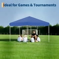 thumbnail image 2 of 10x10 Ft Pop Up Canopy Tent with 3 Sidewalls, Heavy Duty Outdoor Instant Shelter, UPF 50+ UV Protection, Waterproof Oxford Fabric, Easy One-Person Setup, Blue, 2 of 7