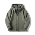 thumbnail image 3 of Men's Hooded Jacket - Slim Fit Drawstring Coat, Lightweight Polyester Outerwear with Zipper Pockets for Casual, Sports & Daily Wear, 3 of 4