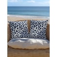 thumbnail image 5 of 1 Pack Outdoor Throw Pillow, Navy Blue Leopard Waterproof Pillow with Insert Included, Vintage Animals Texture Country Decorative Accent Cushion Sofa Pillows for Patio Porch, 16 x 16 In, 5 of 8