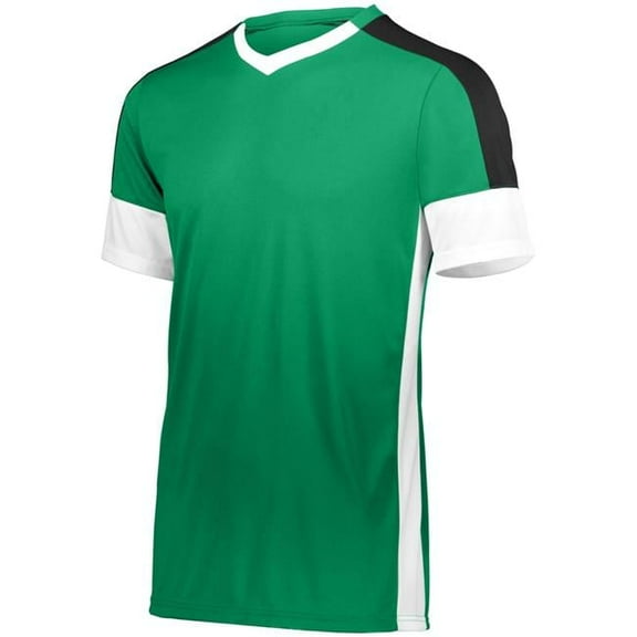 Adult Wembley Soccer Jersey - Kelly, White & Black - Extra Large