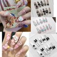 thumbnail image 2 of Uñas postizas Y2k, gatito, gato, Kuromi, Melodys, fresco, europeo, americano, chica de especias, Anime, chica Kawaii, parche extraíble, juguete de regalo, nuevo, 2 of 4