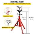 thumbnail image 6 of V Head Pipe Stand 1/8"-12" Capacity, Adjustable Height 24"-42", 2500 lb Load Capacity, Portable Folding Steel Jack Stands, Heavy-Duty Carbon Steel Construction for Durability, 6 of 9
