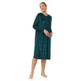 thumbnail image 3 of Aria Women’s Long Sleeve Strech Velour 44" Sleepwear Gown, Sizes S-4X, 3 of 6