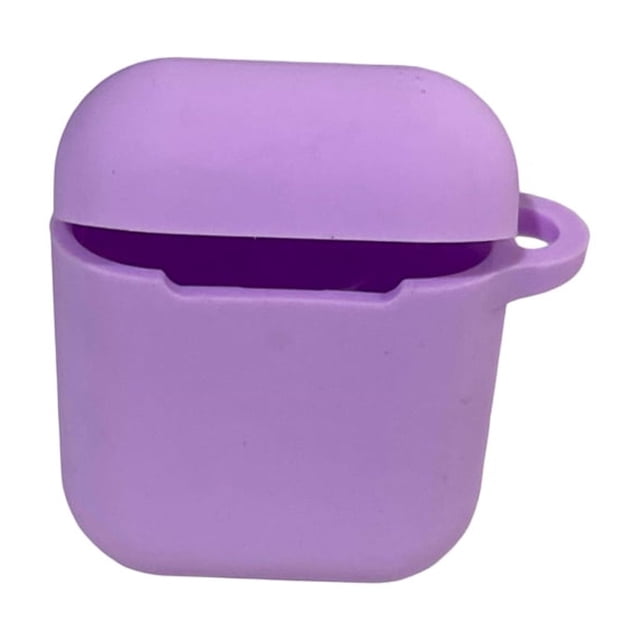Bearachild Funda de carga para auriculares, funda protectora de diseño de Color sólido de silicona antipérdida, repuesto para Relojes inteligentes Violeta