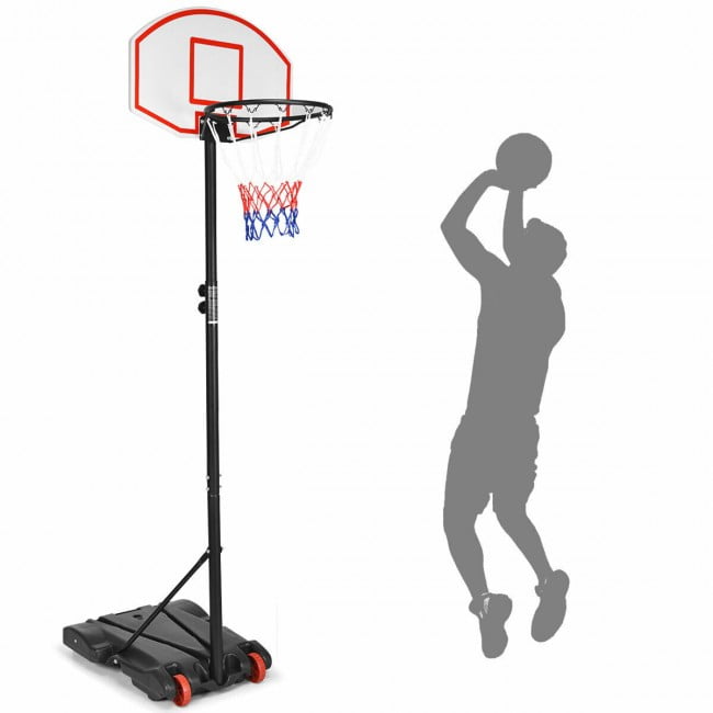 SUGIFT Adjustable Basketball Hoop System Stand with Wheels