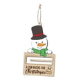 thumbnail image 1 of Porta dinero navideño,Portamonedas navideño con decoraciones colgantes,Colgante de árbol con clip para billetes de madera para Navidad,Clip de madera para billetes Muñeco de nieve navideño, 1 of 8