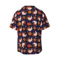 thumbnail image 6 of Lsque Turkey And Thanksgiving print Men's Cuban Collar Short Sleeve Shirt Summer Beachwear Casual Button Down Fashionable Vacation Leisure Shirt-Medium, 6 of 7