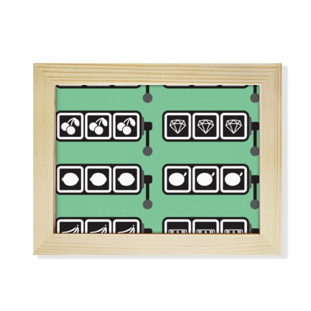 Slot Machine Winning Pattern Illustration Desktop Photo Frame Picture Art Decoration Painting 6x8 inch