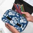 thumbnail image 6 of Goofa Rose Flowers Pattern Double Layer Pen Pencil Case, Protective Large Capacity Storage Organizer Pen Pouch, Office College Supplies for Teens Adults, 6 of 7