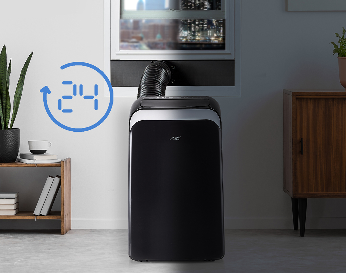 Arctic King 10,000 BTU (13,500 BTU ASHRAE) 115V Smart Portable Air Conditioner, Black, WPPD14HW9N