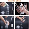 thumbnail image 4 of Pack of 2 oil sprayer bottles - glass bottle vinegar dispenser - with scale, with pastry brush, cleaning brush and oil funnel (100ML), 4 of 5