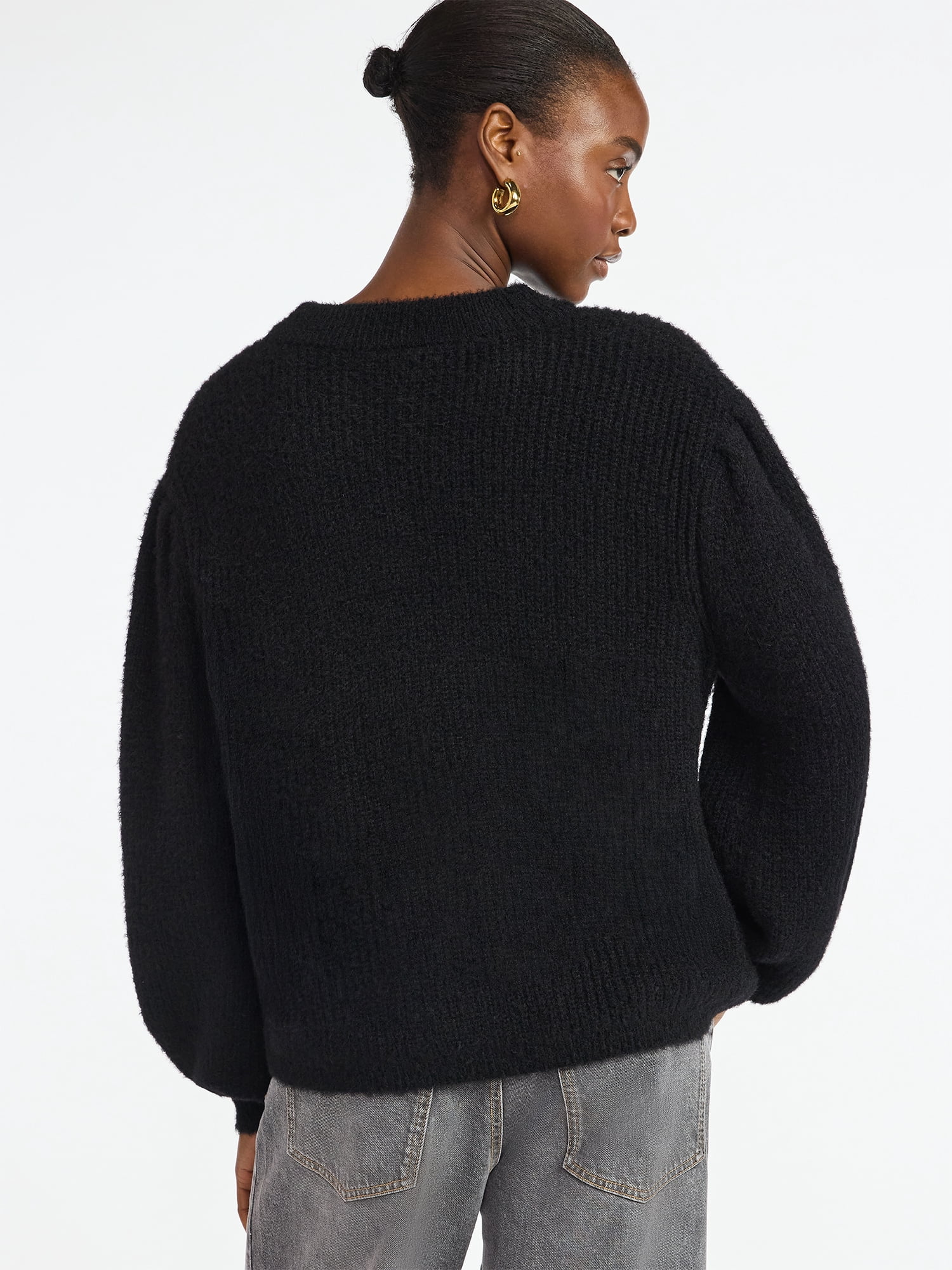Scoop Women's and Women's Plus Oversized Sweater, Lightweight, Sizes XS-4X