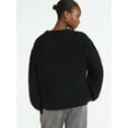 thumbnail image 3 of Scoop Women's and Women's Plus Oversized Sweater, Lightweight, Sizes XS-4X, 3 of 5