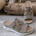 thumbnail image 5 of Orthotic Sandals For Women Summer Comfortable Breathable Shoes Open Toe Slip On Casual Beach Footwear (7.5, Gray), 5 of 8