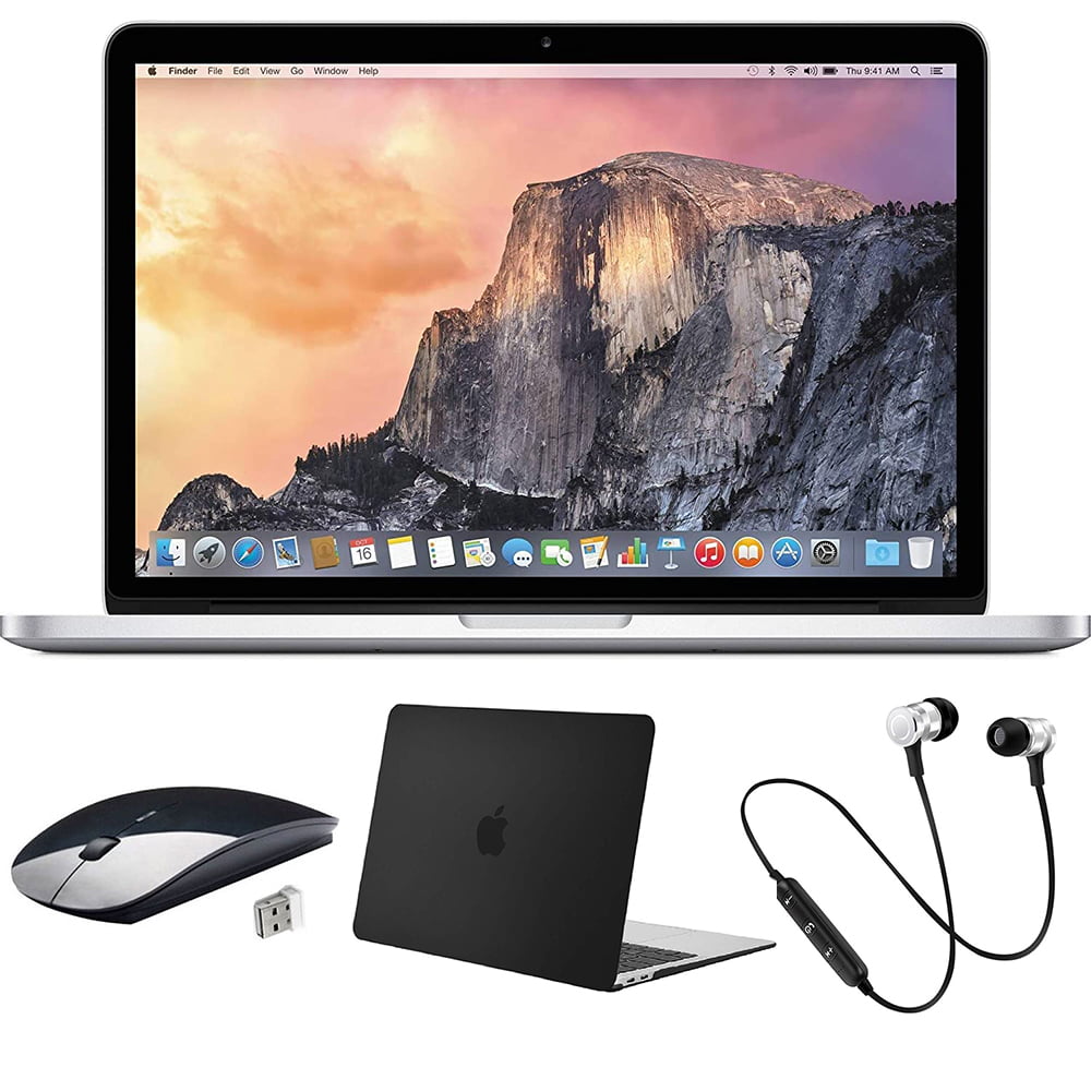 Open Box | Apple MacBook Pro | 13.3-inch Intel Core i5 8GB RAM Mac OS 128GB SSD High Speed 2.6GHz | Plus Bundle: Wireless Mouse, Black Case, Bluetooth Headset (Refurbished)