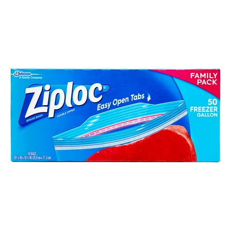 - (2 pack) Ziploc Pinch and Seal Freezer Bags, Gallon, 50 Ct